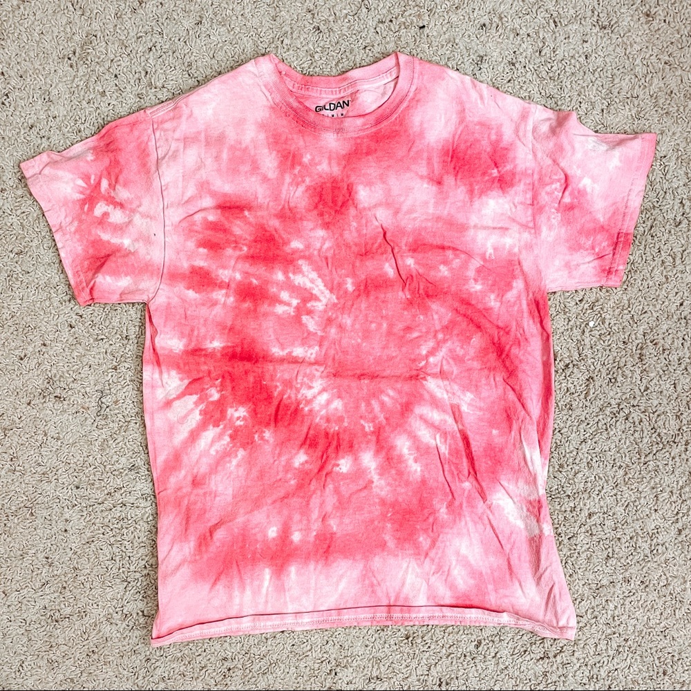 pink tie dye shirt